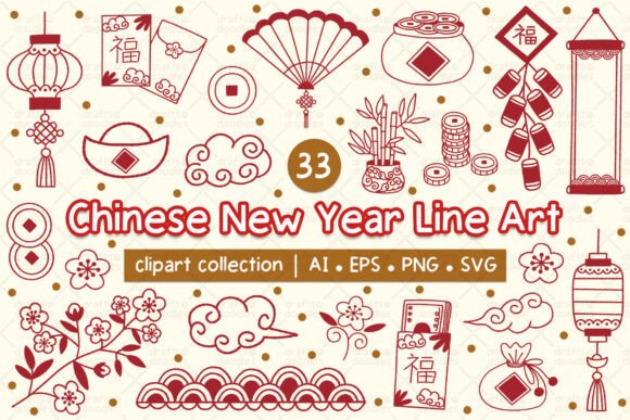 Chinese New Year Graphics & Illustrations Review