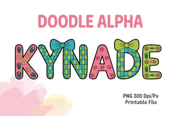 Colorful Kynade Name Doodle Art for Graphics