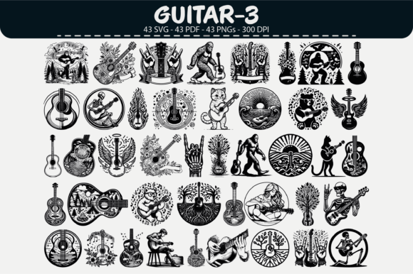 Guitar Vector Clipart: 43 Graphics & Illustrations