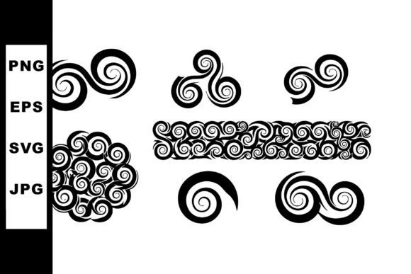 Review: Abstract Black Swirl Spiral Shapes Vecto for Embroidery