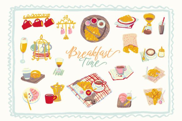 Review: Hand-Drawn Breakfast Time Food and Drink