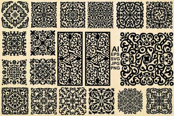Review: Silhouette Ornament Patterns Vector Set