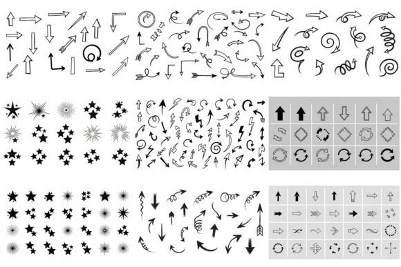 Silhouette Arrows: Graphics & Illustrations