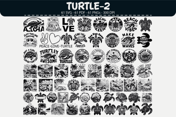 Turtle Vector Clipart: 61 Graphics & Illustrations