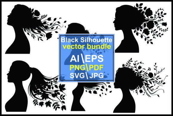 Woman with Flower in Her Hair: Graphics and Illustrations